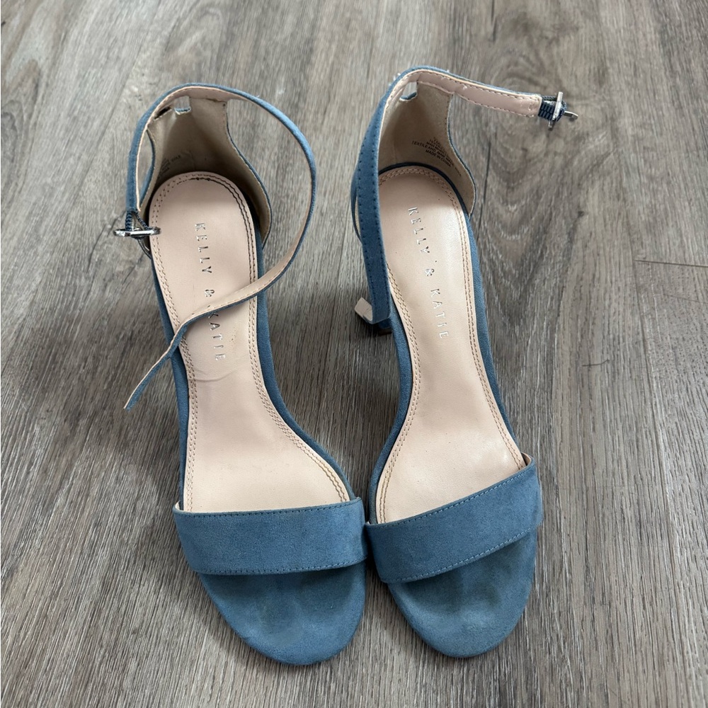 Kelly & Katie Blue Suede Women's Heels